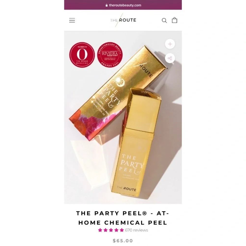 THE ROUTE The Party Peel® Golden Illuminating At Home Chemical Peel — Full Size